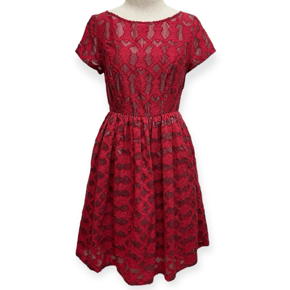 Moulinette Soeurs Ruby Lace Cocktail Dress (Anthropologie)